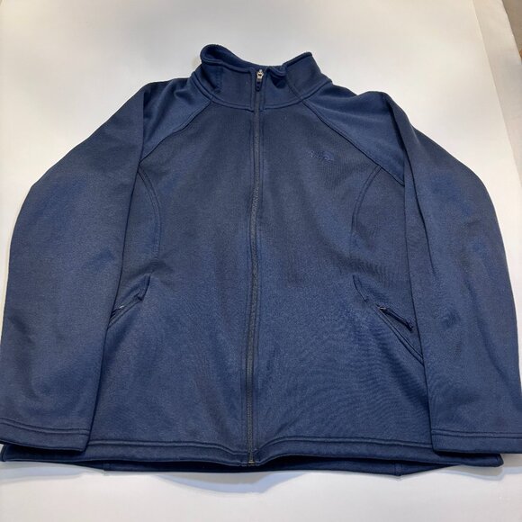 Share The North Face Womens XL Jacket High Collar Blue Full Zip - Picture 1 of 8
